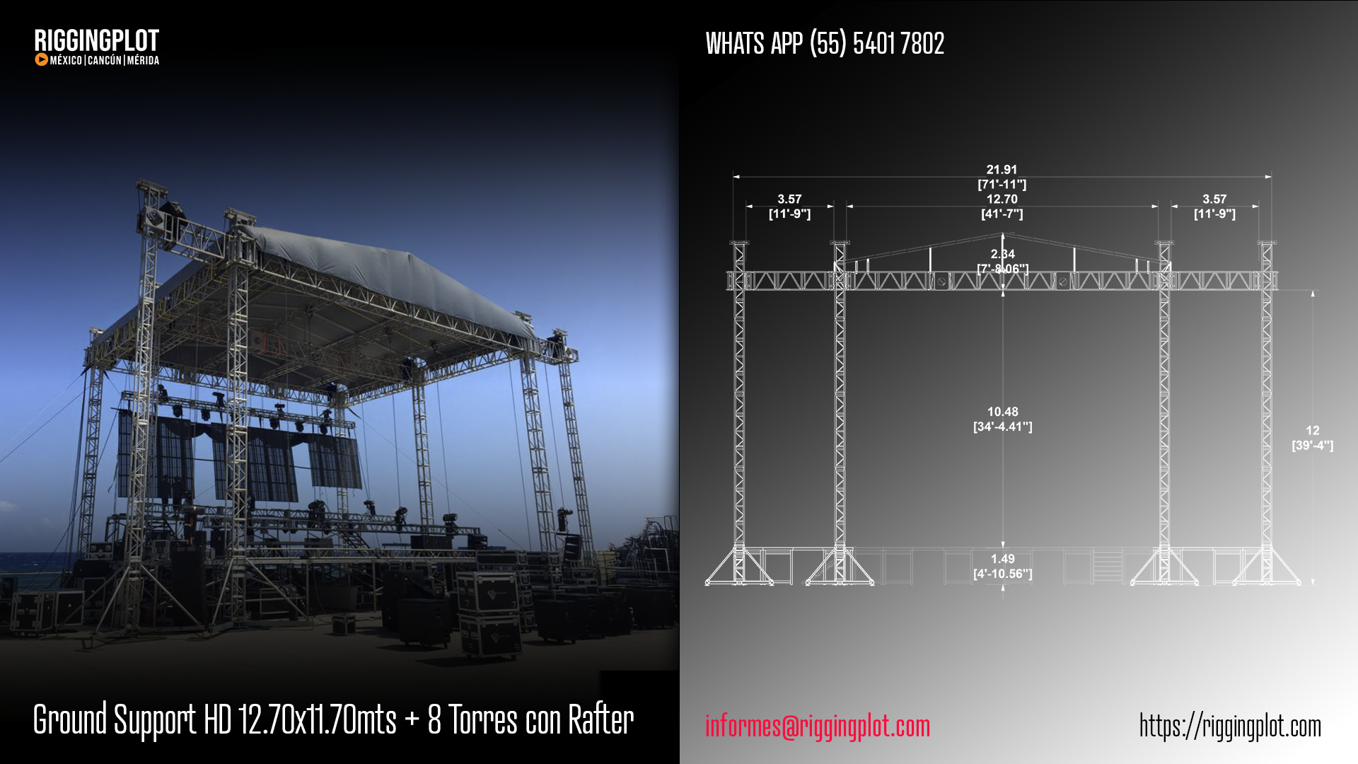 ficha técnica ground support hd riggingplot Cancún